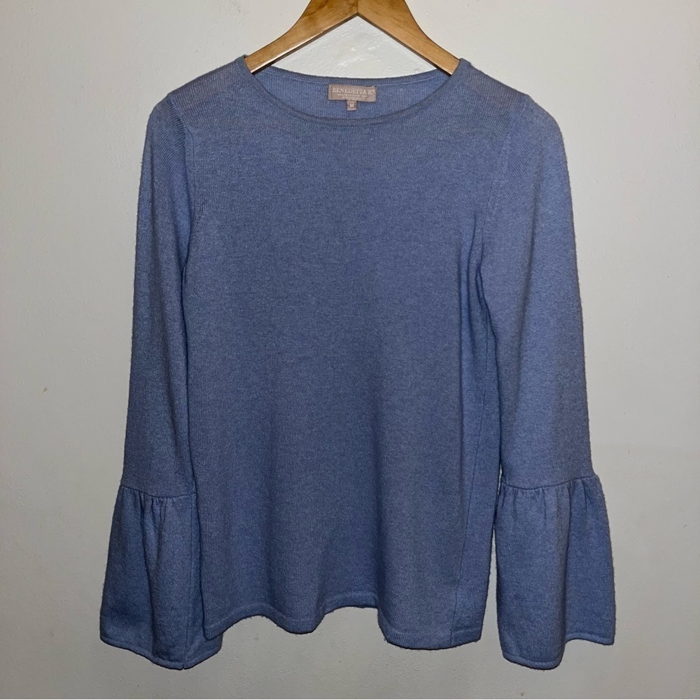 Benedetta B. Merino Wool Cashmere Blend Blue Sweater Women’s Size Medium